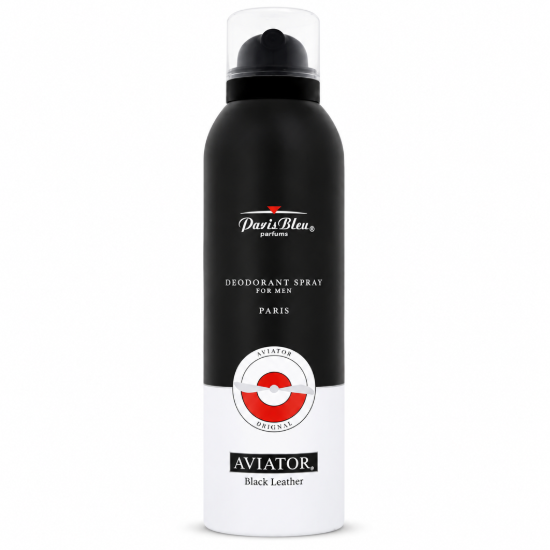 تصویر  اسپری دئودرانت مردانه پاریس بلو مدل Aviator Black Leather