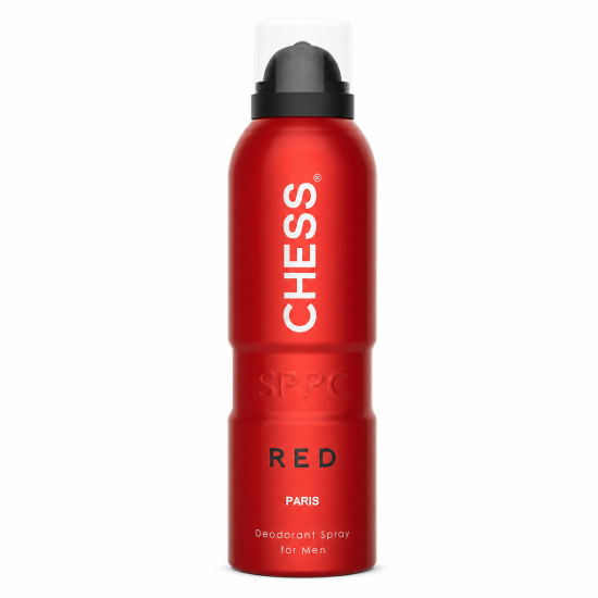 تصویر  اسپری دئودرانت مردانه پاریس بلو مدل Chess Red