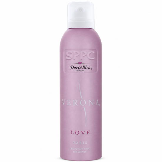 تصویر  اسپری دئودورانت زنانه پاریس بلو ورونا لاو Paris Bleu Verona Love