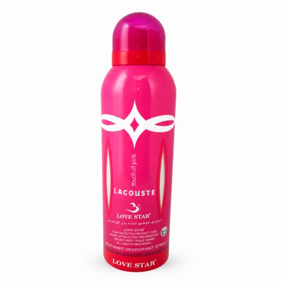 تصویر  اسپری بدن زنانه لاو استار مدل lagouste touch of pink