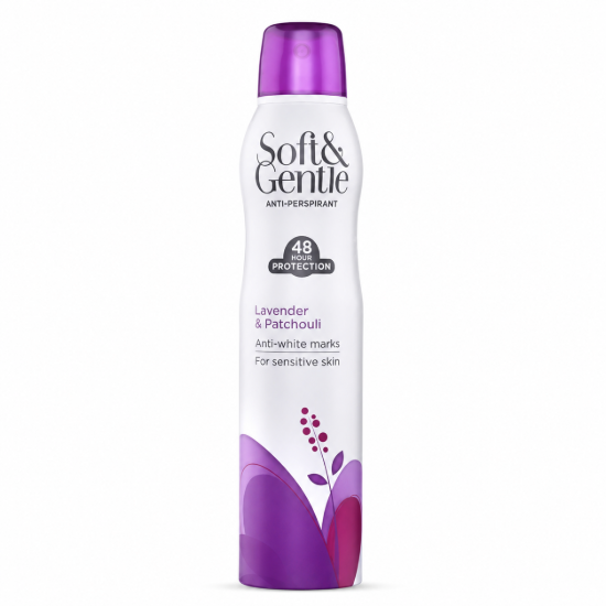 تصویر  اسپری بدن ضدتعریق اسطوخودوس Soft & Gentle مدل Anti-Perspirant