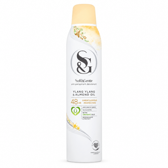 تصویر  اسپری بدن ضدتعریق روغن بادام و روغن یلنگ یلنگ Soft & Gentle