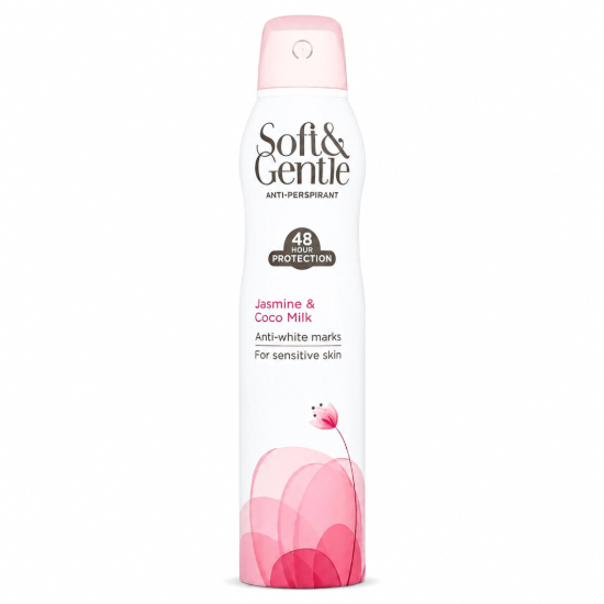 تصویر  اسپری بدن ضدتعریق گل یاس و نارگیل Soft & Gentle