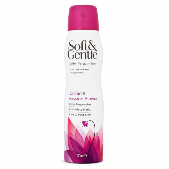 تصویر  اسپری بدن ضدتعریق گل ارکیده و گل شور Soft & Gentle