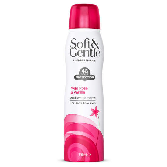 تصویر  اسپری بدن ضدتعریق گل رز وحشی و وانیل Soft & Gentle