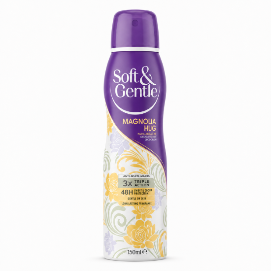 تصویر  اسپری ضد تعریق سافت اند جنتل Soft & Gentle مدل Magnolia Hug حجم 150 میل