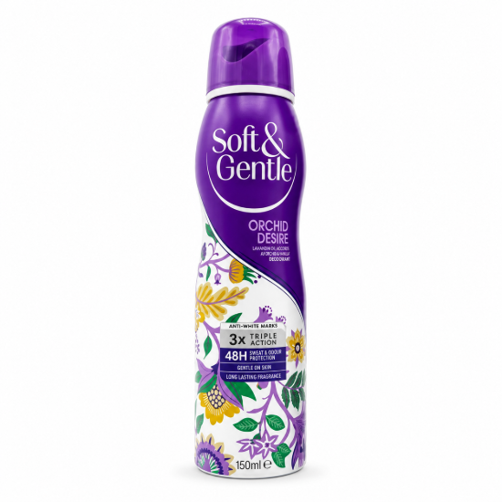 تصویر  اسپری ضد تعریق سافت اند جنتل Soft & Gentle مدل Orchid Desire حجم 150 میل