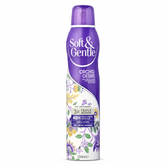 تصویر  اسپری دئودورانت زنانه سافت اند جنتل مدل ORCHID DESIRE حجم 250 میلی‌لیتر