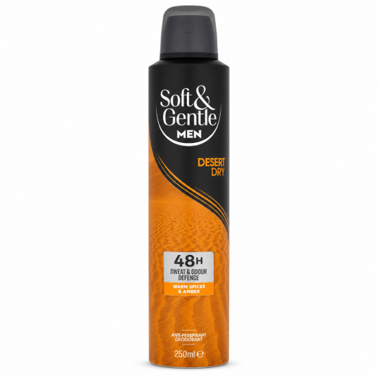 تصویر  اسپری ضدتعریض مردانه Soft & Gentle مدل Desert Dry حجم 250 میل