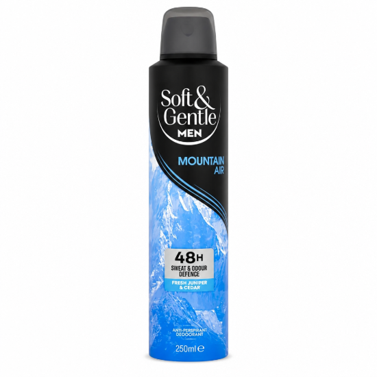 تصویر  اسپری ضدتعریض مردانه Soft & Gentle مدل Mountain Air حجم 250 میل