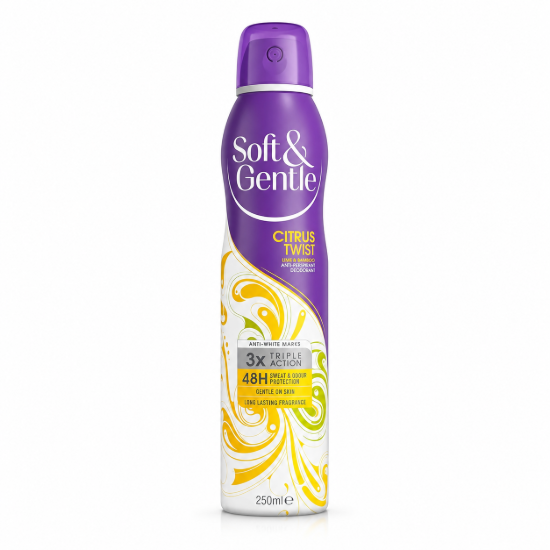 تصویر  اسپری ضدتعریق زنانه Soft & Gentle مدل Citrus Twist حجم 250 میل