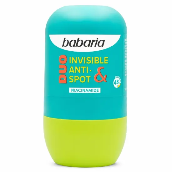 تصویر  مام رول ضد تعریق 48 ساعته باباریا babaria مدل اینویزیبل ضد لک Invisible حجم 50 میل