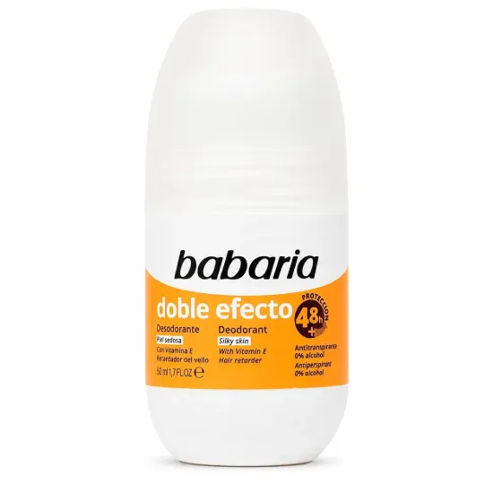 تصویر  مام رول ضد تعریق 48 ساعته باباریا babaria مدل دابل افکت Doble Efecto حجم 50 میل