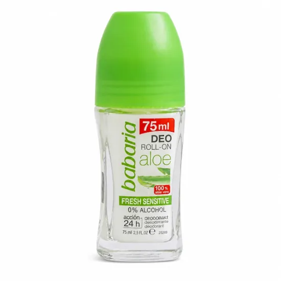 تصویر  مام رول ضد تعریق باباریا Babaria مدل آلوورا فرش FRESH SENSITIVE حجم 75 میل