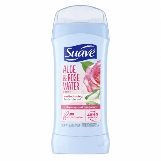 تصویر  مام استیک ضد لکه آلوئه اند رز واتر سواو  Suave Aloe & Rose Water Anti-Staining Antiperspirant Deodorant
