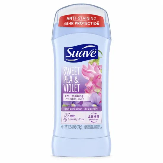 تصویر  مام استیک ضد لکه سوییت پی اند ویولت سواو  Suave Sweet Pea & Violet Anti-Staining Antiperspirant Deodorant