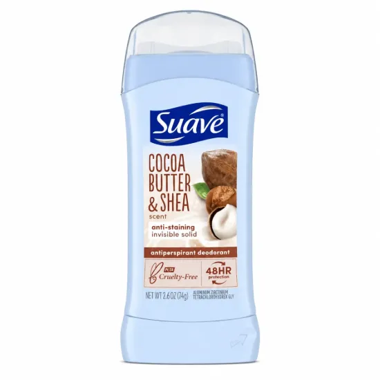 تصویر  مام استیک ضد لکه کوکو باتر اند شی سواو  Suave Cocoa Butter & Shea Anti-Staining Antiperspirant Deodorant