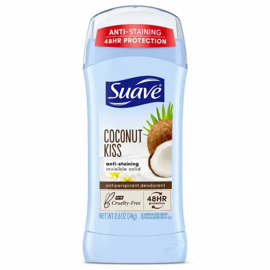 تصویر  مام استیک ضد لکه کوکونات کیس سواو  Suave Coconut Kiss Anti-Staining Antiperspirant Deodorant