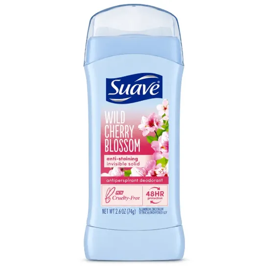 تصویر  مام استیک ضد لکه وایلد چری بلوسوم سواو  Suave Wild Cherry Blossom Anti-Staining Antiperspirant Deodorant
