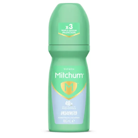 تصویر  مام رول ضد تعریق زنانه میچام مدل بدون بو Mitchum Women Unscented Roll On 100ml