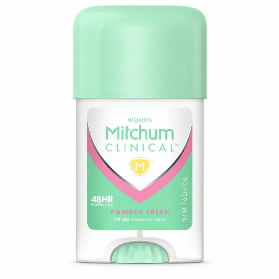 تصویر  مام کلینیکال ضد تعریق زنانه میچام پاودر فرش Mitchum Clinical Powder Fresh Soft Solid 45g